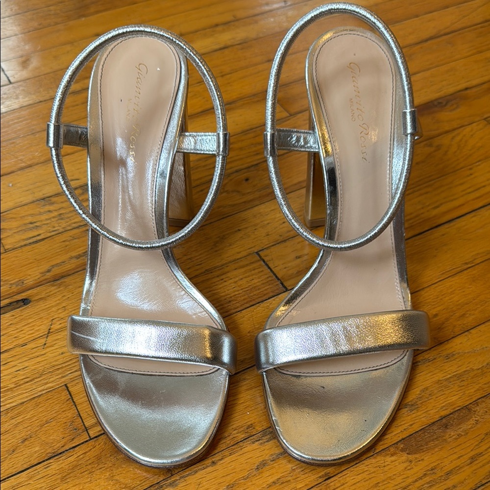 Gianvito Rossi Silver Women's Heeled Sandals